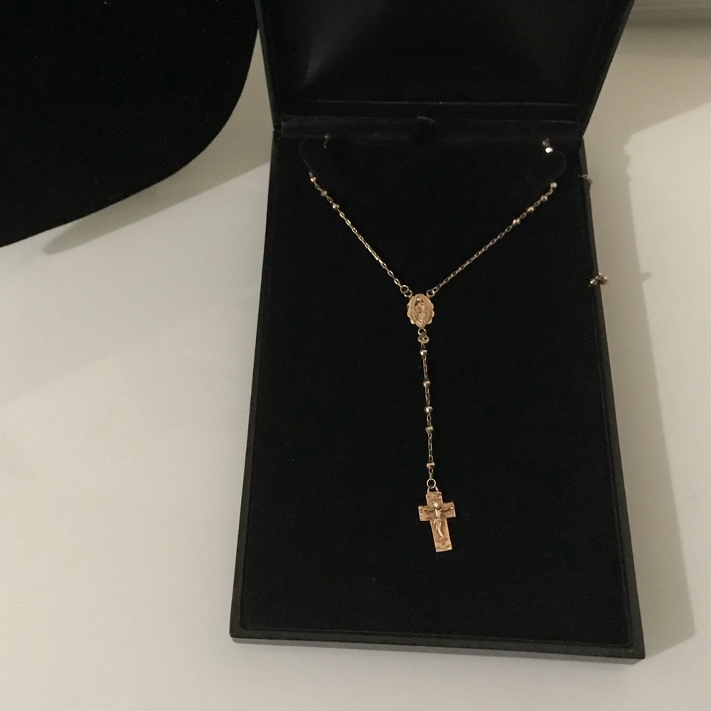 14K YG Rosary Necklace