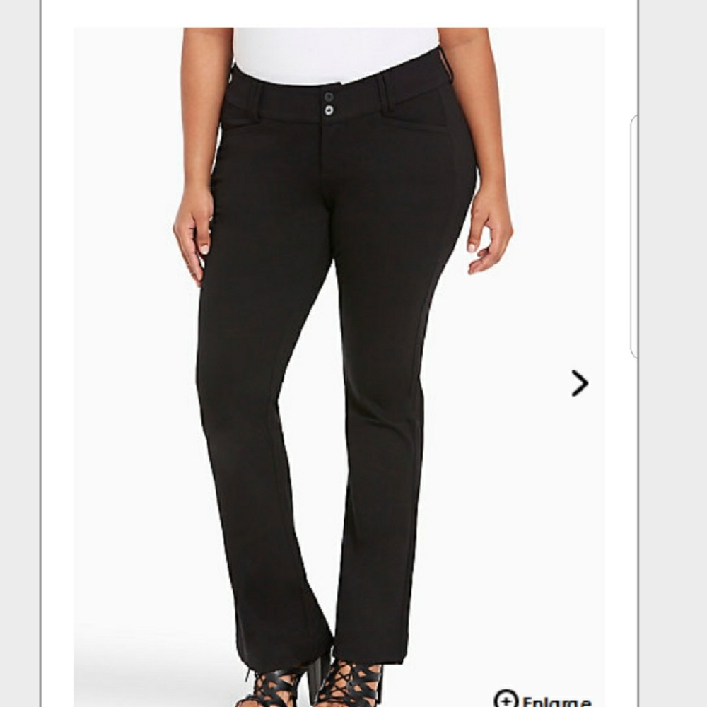 Torrid Black All-Nighter Trouser Pants, Sz 22S