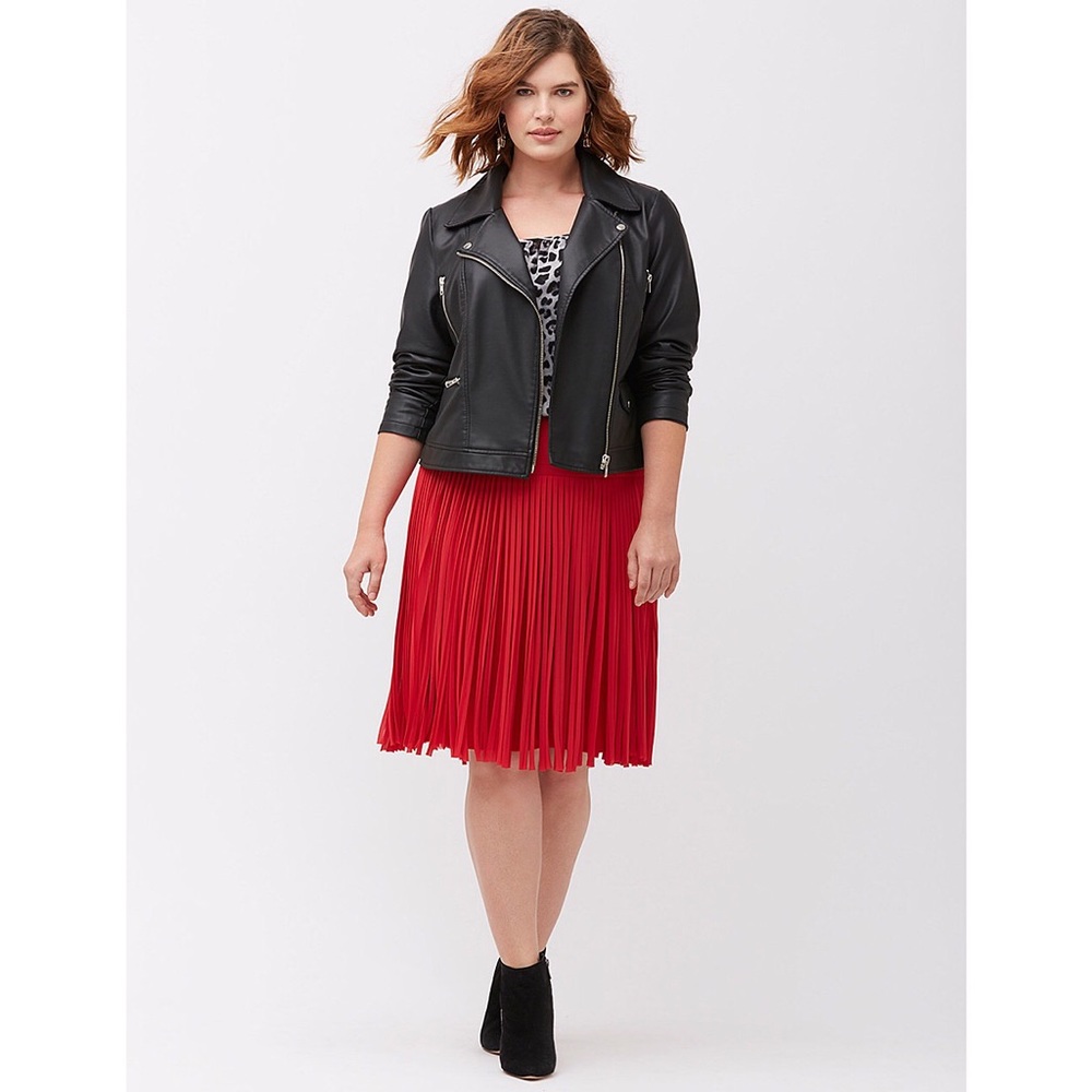 Plus Size Vegan Leather Jacket