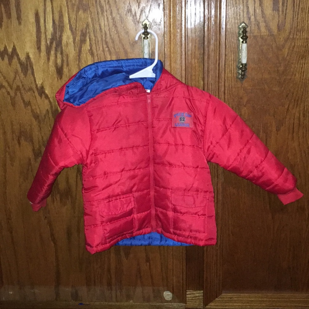 Red rain coat