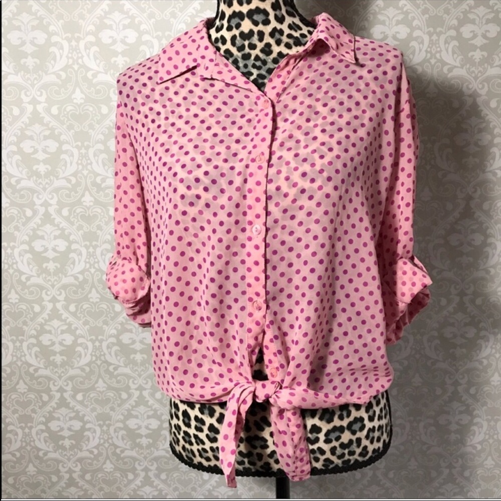 Sheer Polka Dot Top