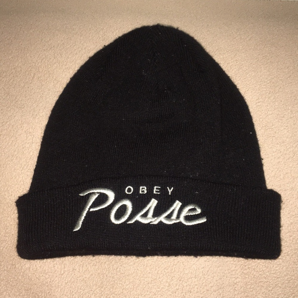 Black Obey beanie