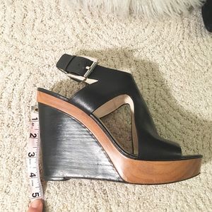 Michael Kors black wedge shoes.
