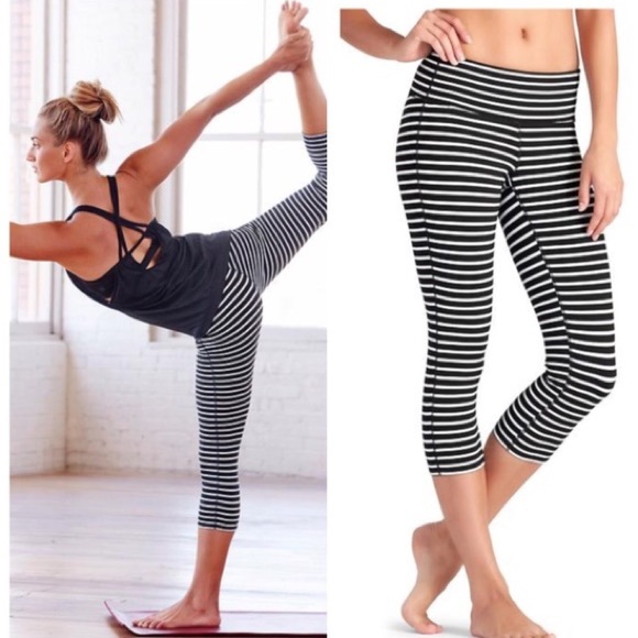 athleta stripes chaturanga capri