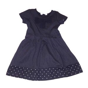 H&M girls polka dot black dress