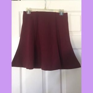 Burgundy skater skirt