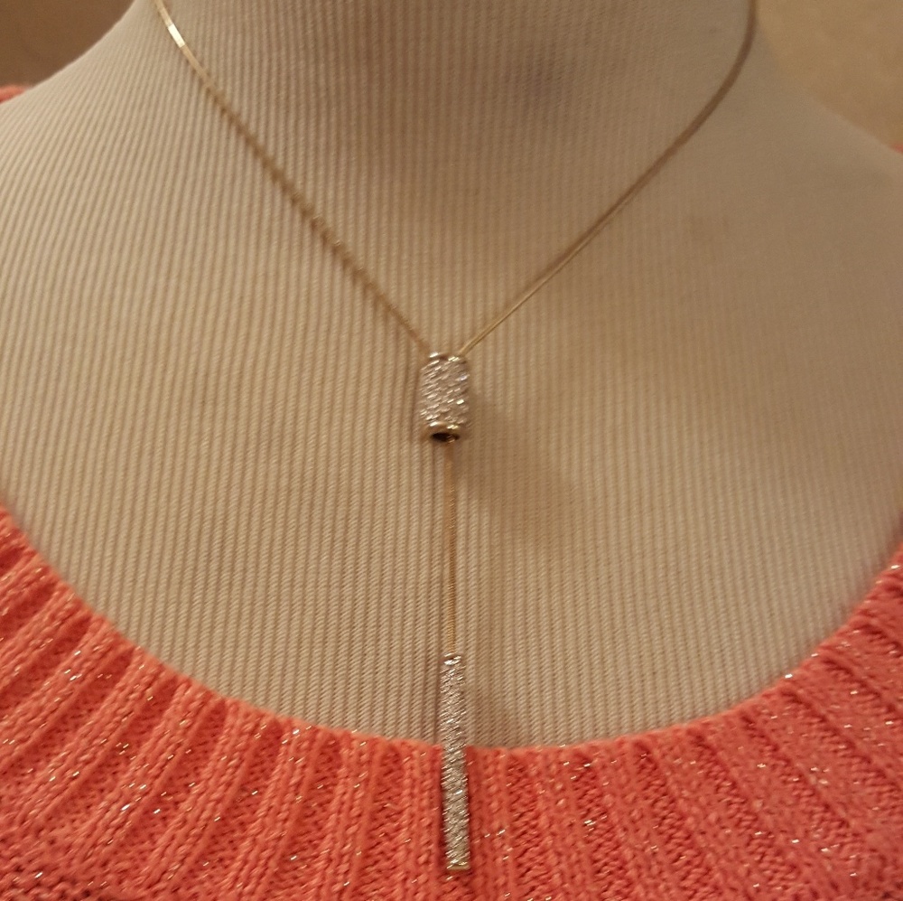 Rhinestone faux Gold Necklace