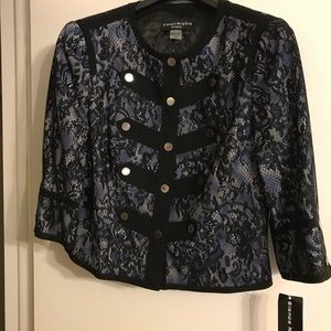 Bianca Nygard Black/blue jacket NWT size 14 W