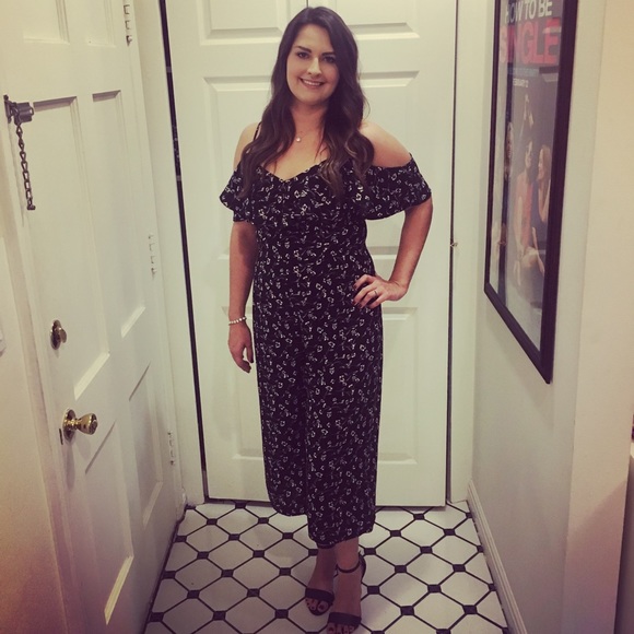 target black floral jumpsuit
