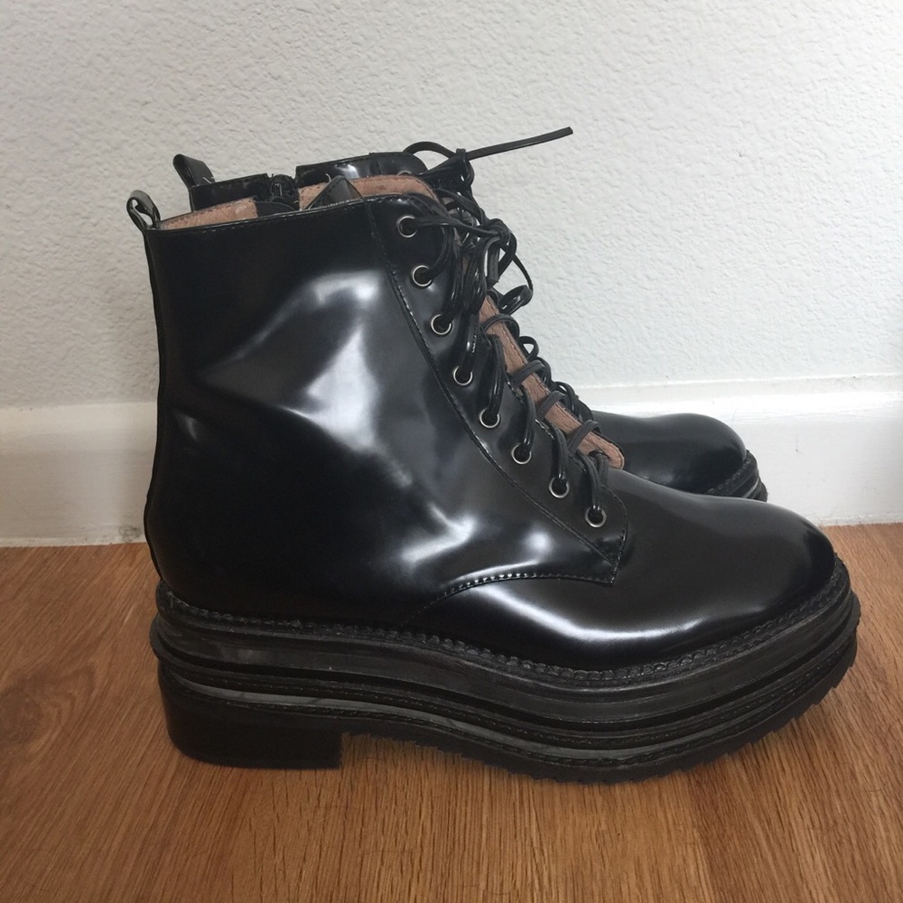 Jeffery Campbell Leather Combat Boots