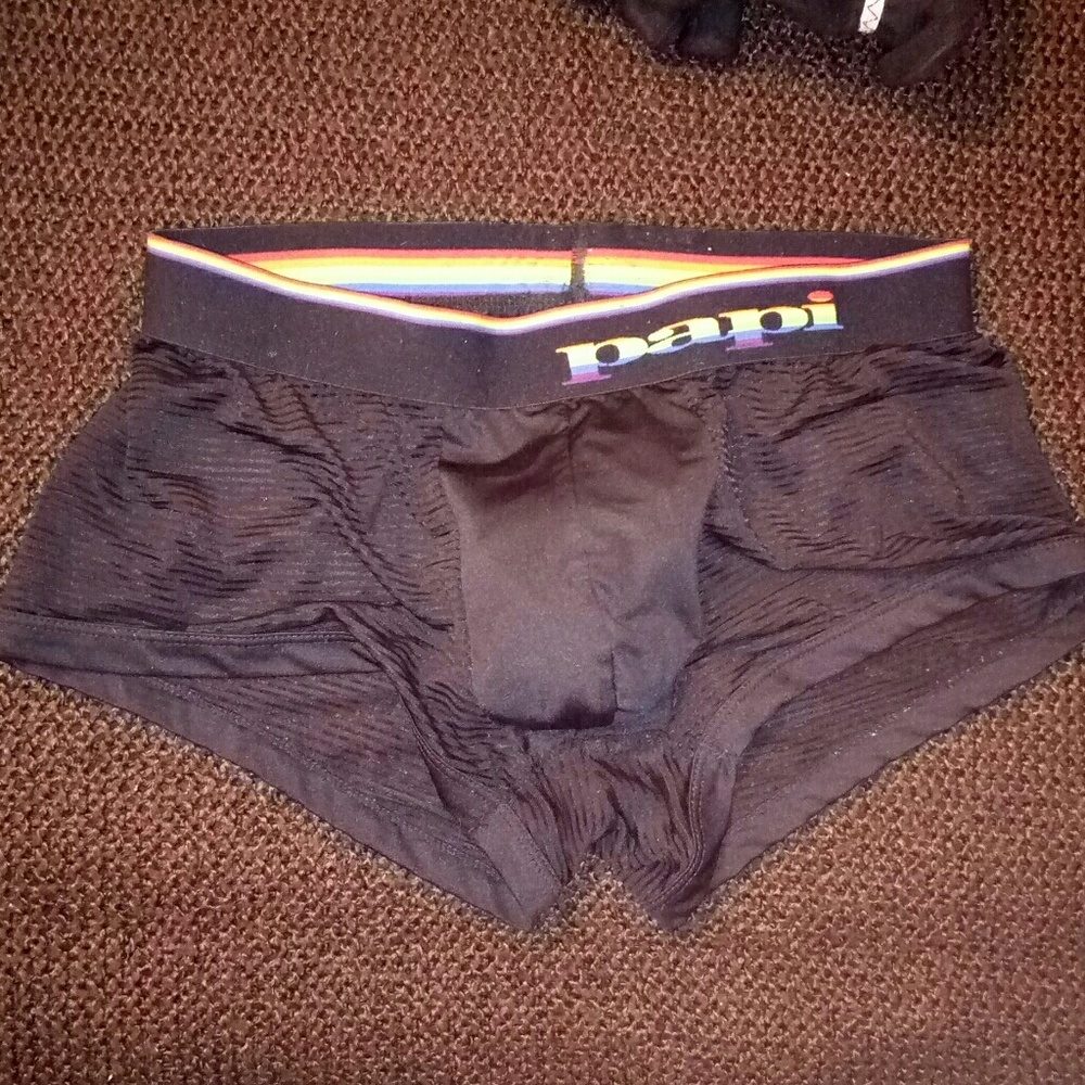 Mesh trunks rainbow waist