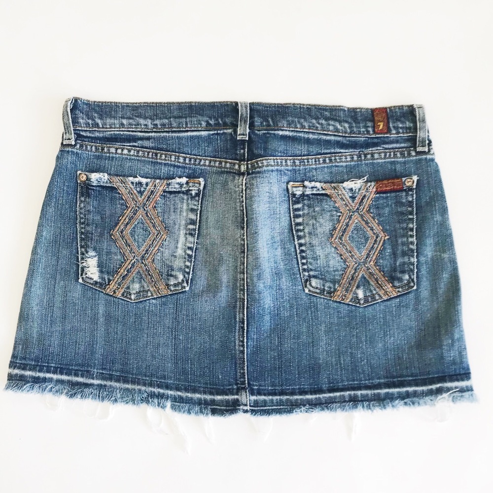 7 for all mankind denim skirt
