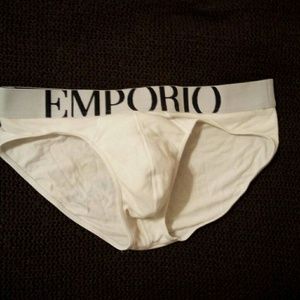 White armani briefs