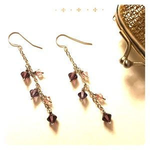 NWT Swarovski Crystal Dangle Earrings