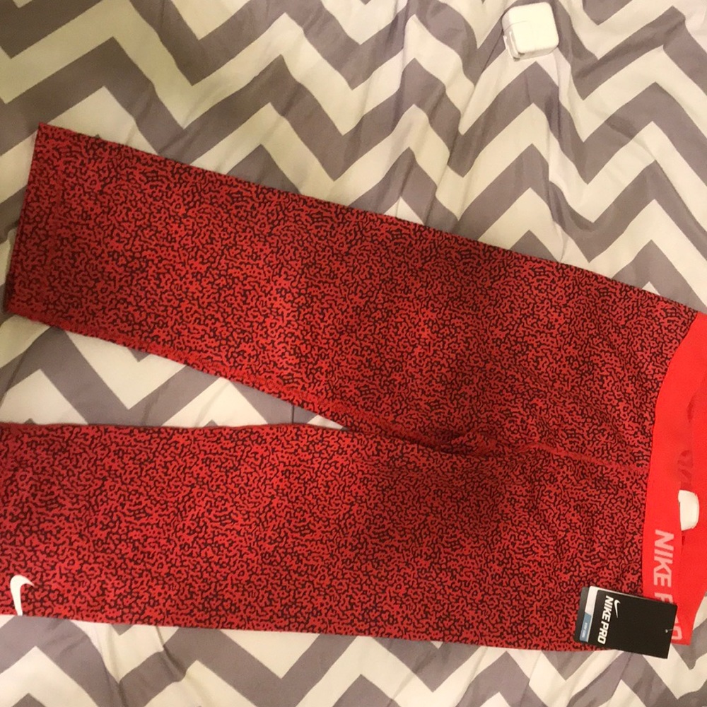 Never been worn, Red Nike Pro Leggings