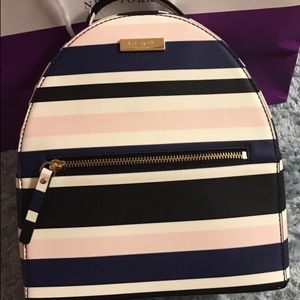 Kate spade striped leather backpack.