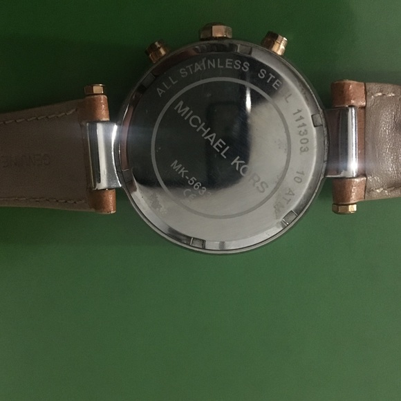White face, studded round MK watch
