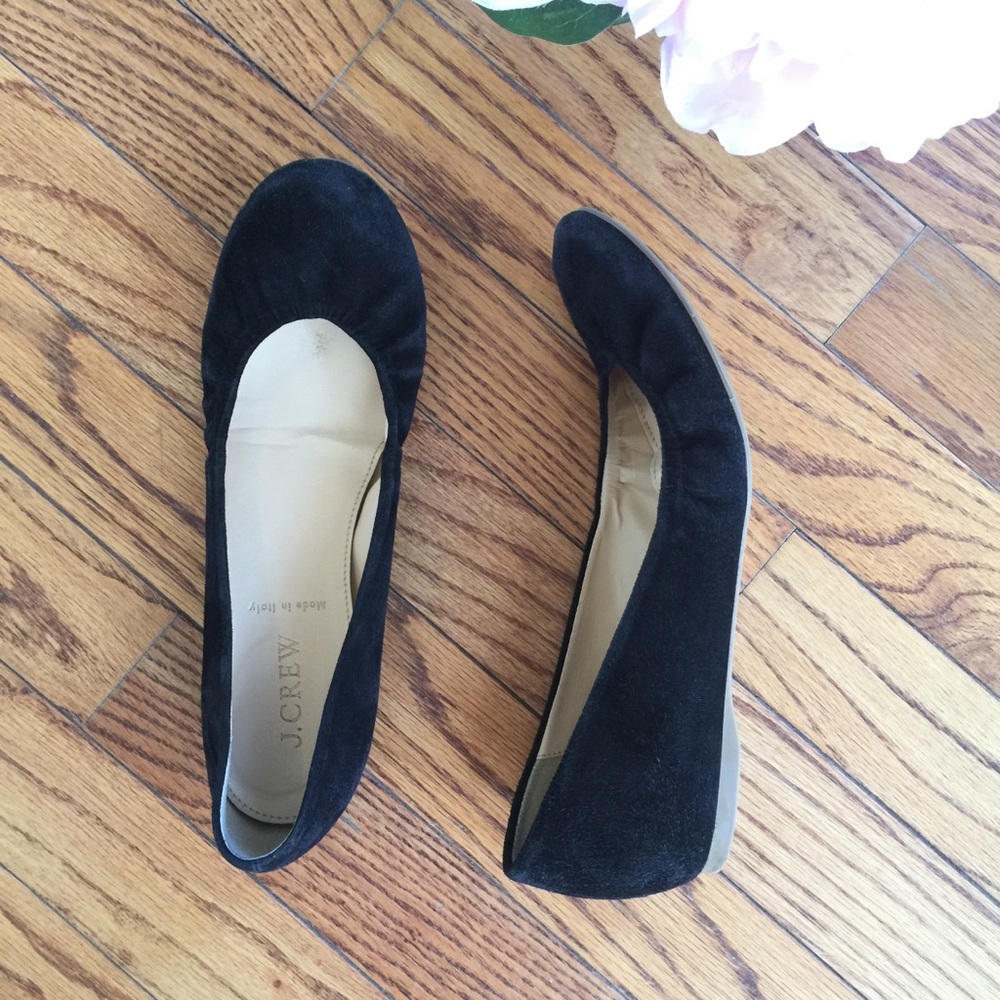 Jcrew Anya suede ballet flats