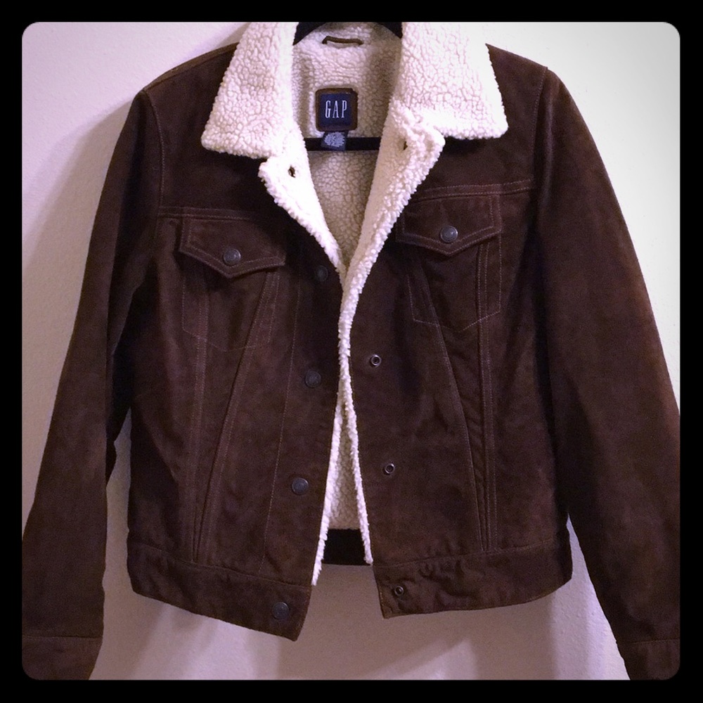 Gap Suede & shearling coat •Vintage•