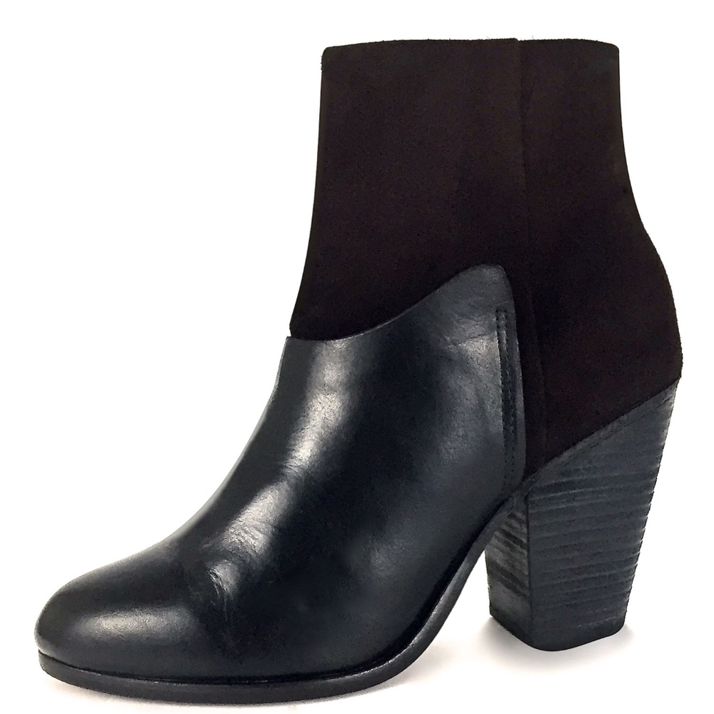 Rag & Bone New York Leather Suede Ridged Heel