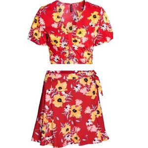 H&M Floral Skirt Set
