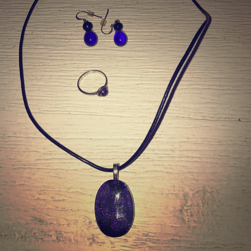 Purple Stone Jewelry Set