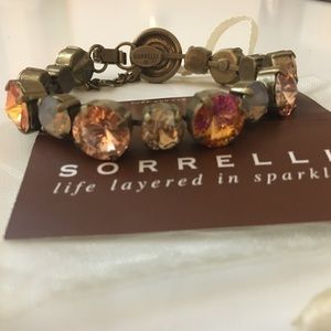 Sorrelli Gold Crystal Bracelet w/ Pave Clasp