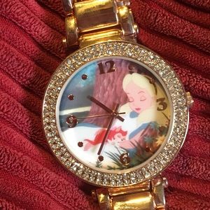 Disney Alice in Wonderland gold watch