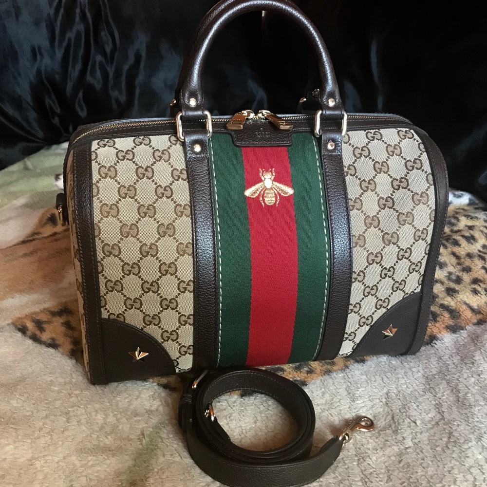 ❌SOLD❌Gucci Vintage Embroidered Boston Bag