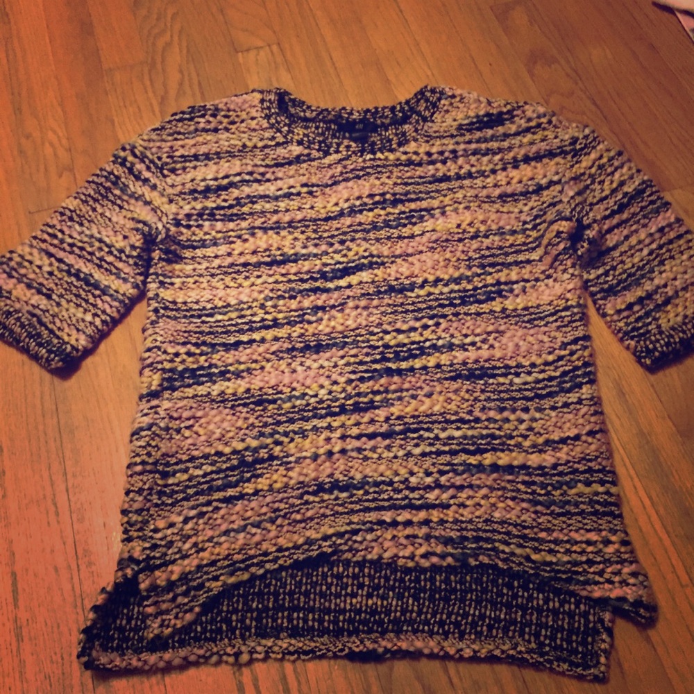 H&M short sleeve fuzzy sweater