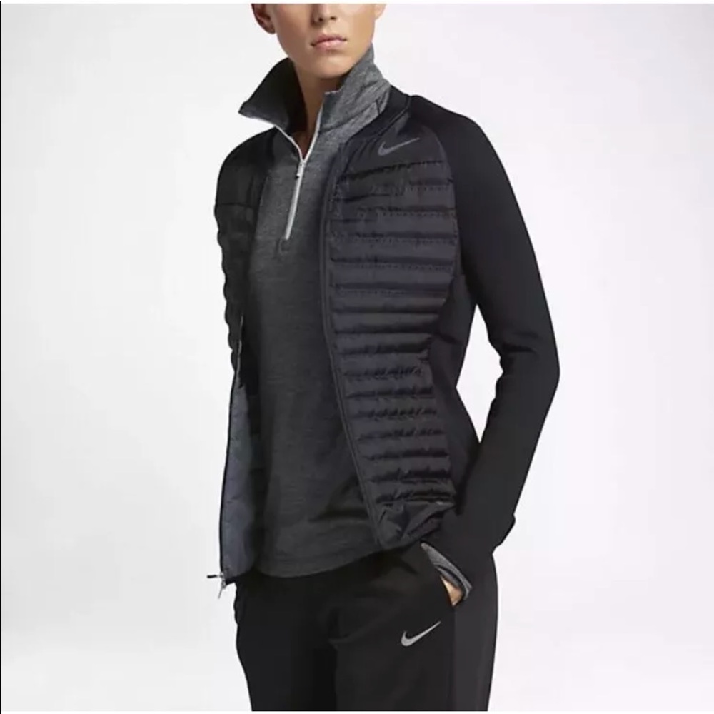 NIKE AEROLOFT COMBO WOMEN'S GOLF JACKET BLACK