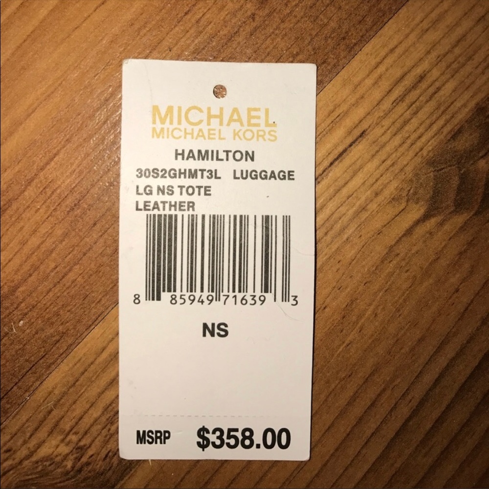 Michael Kors Brown Leather Hamilton Tote! - Picture 7 of 8