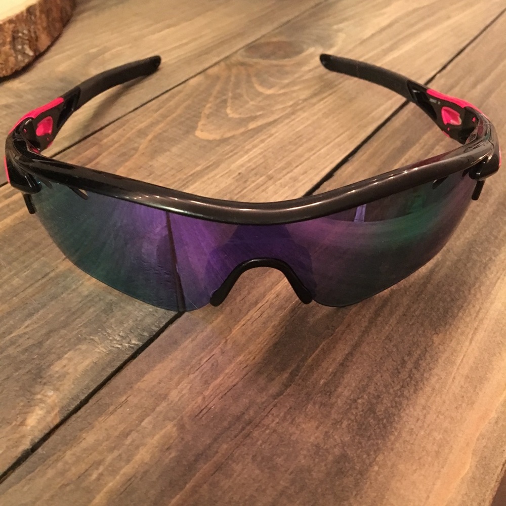 Pink Oakley sunglasses