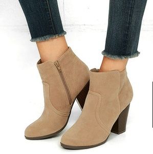 Beige Booties 6.5