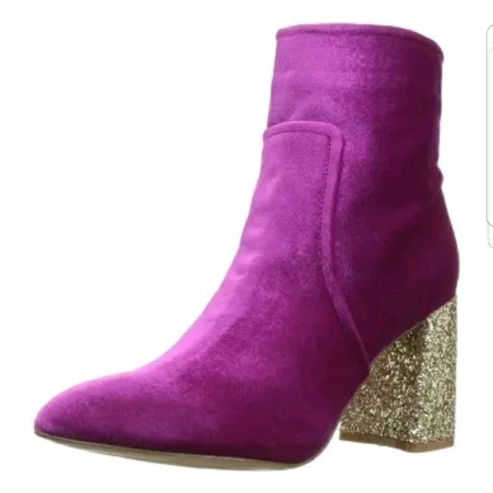 Betsey Johnson Kacey Women's Boot Magenta Glitter - Picture 6 of 6