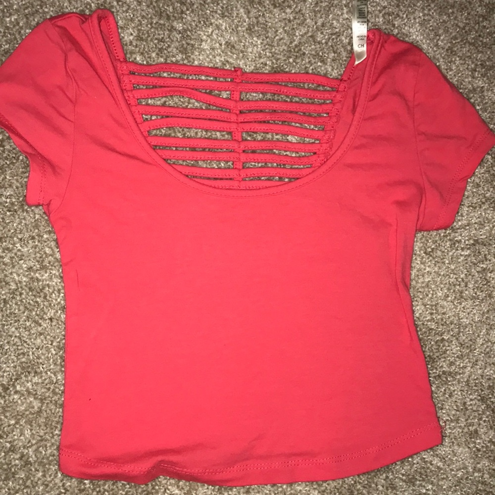 Salmon/Pinkish colored Crop Top