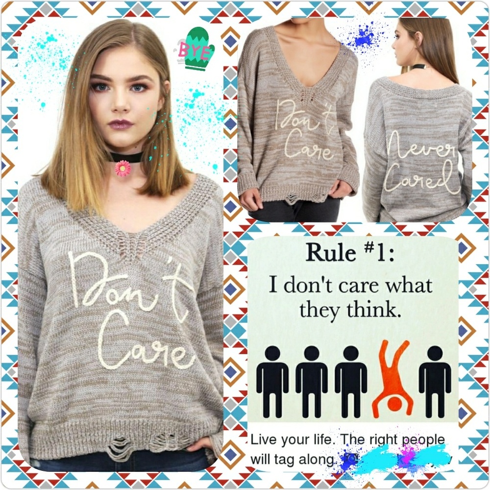 Wildfox "Don't Care" Sweater