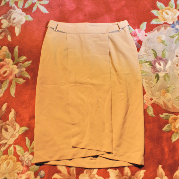 SOLD Midi Skirt with Gold Details - Picture 1 of 2