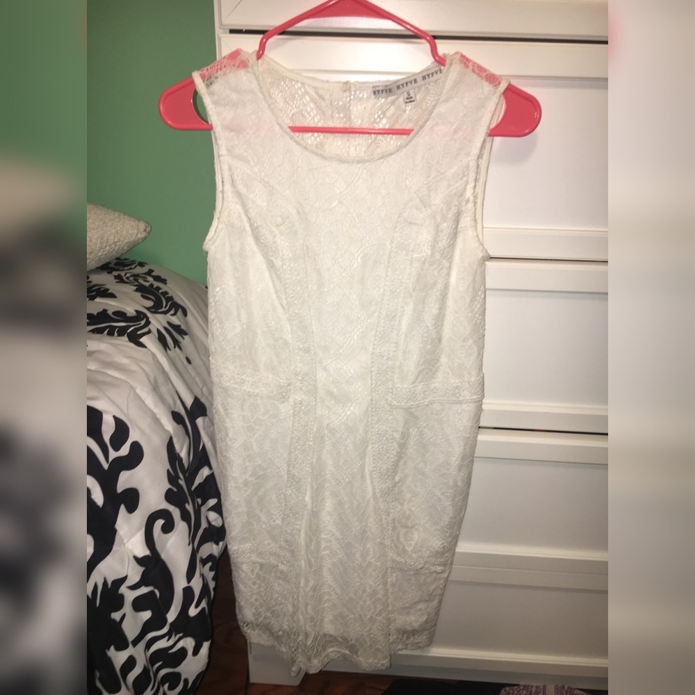 White Crochet Mini Dress