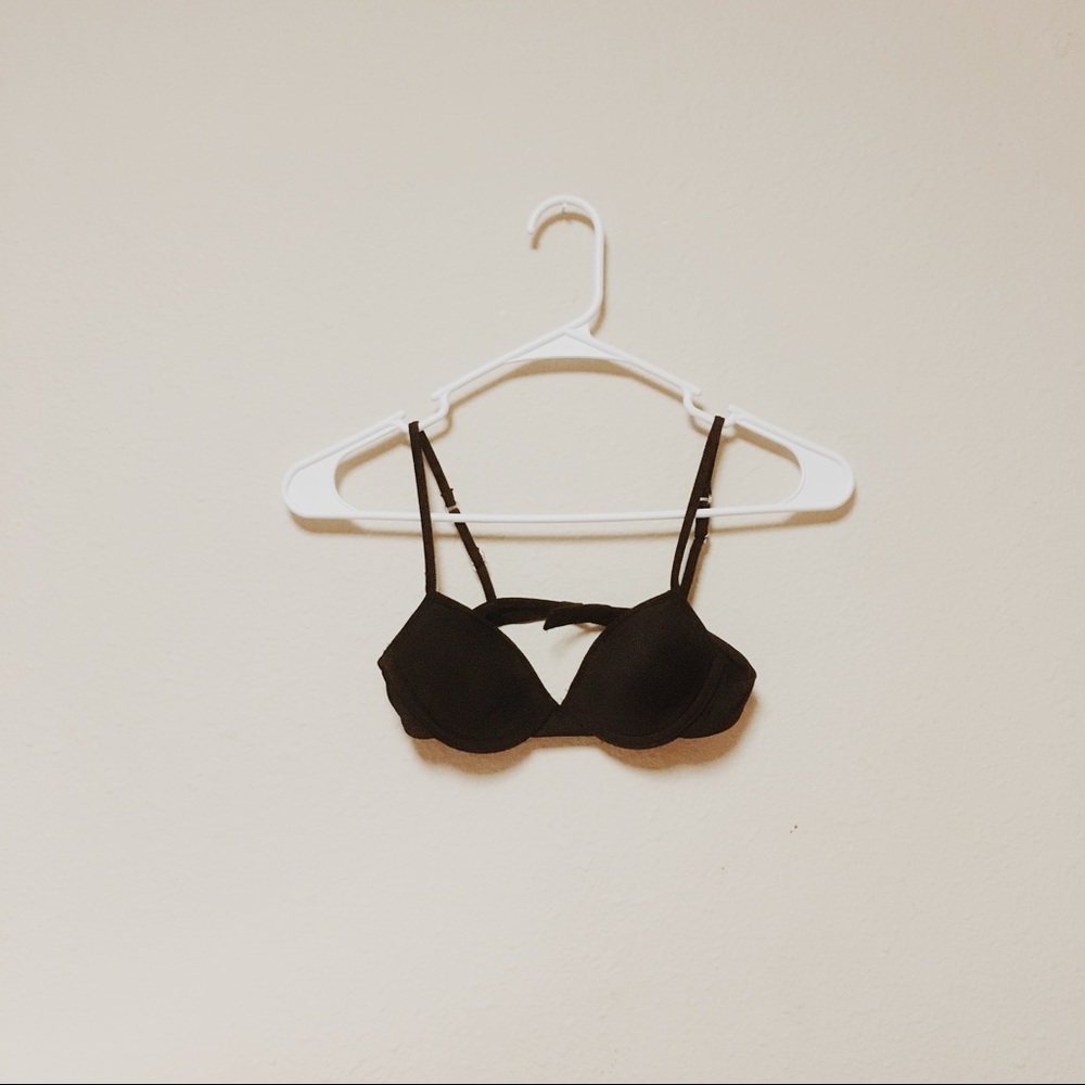 Silk Black Bra