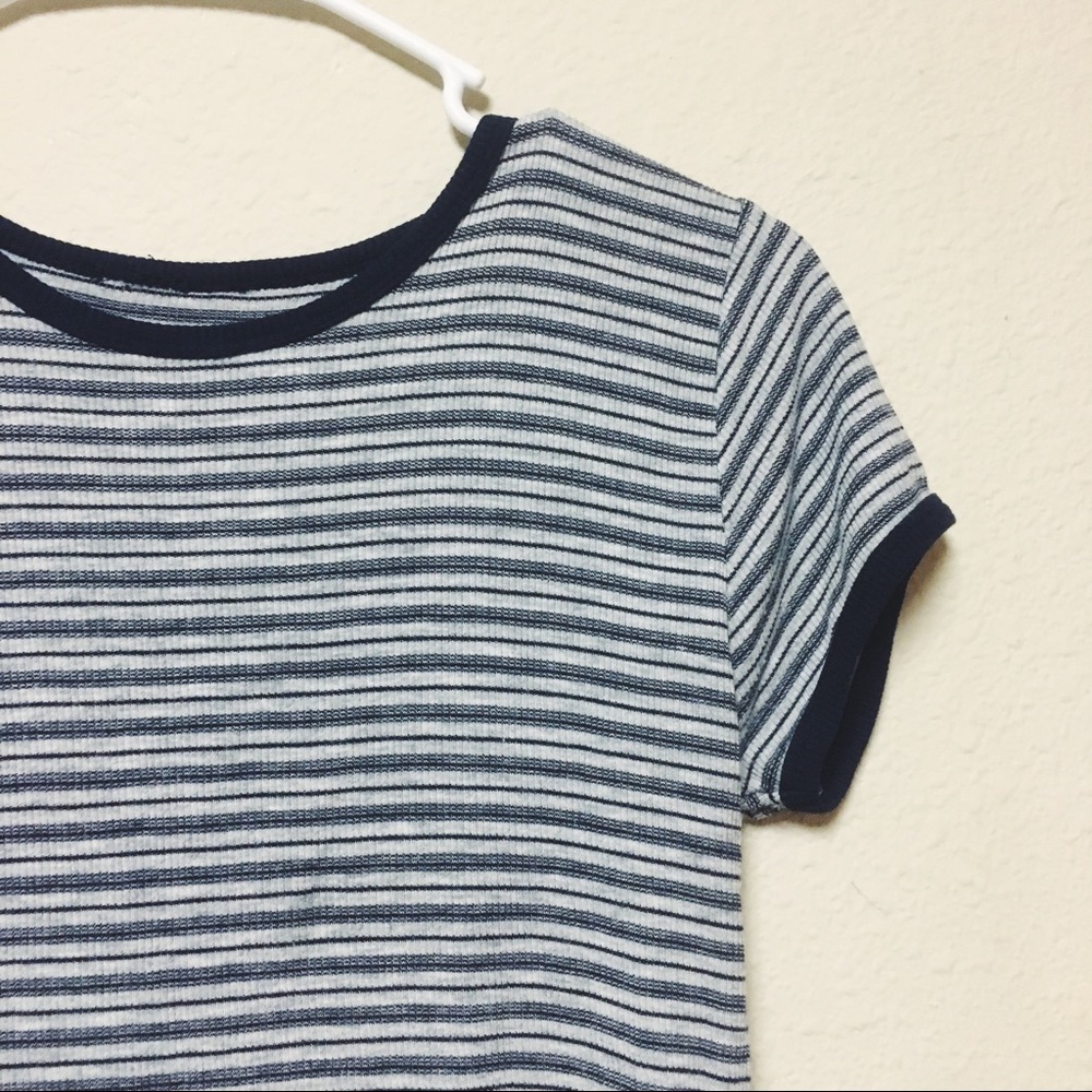 Blue and Striped Shirt