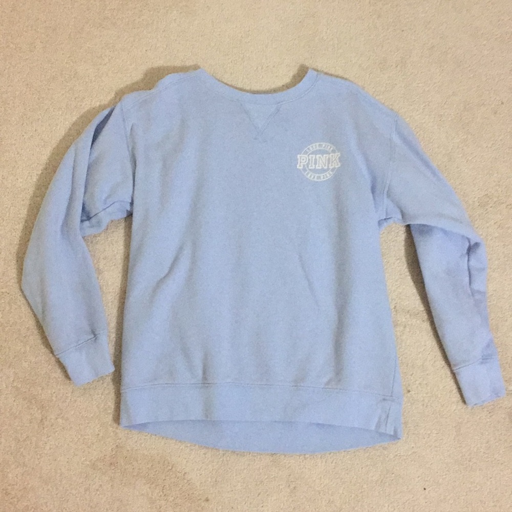 Victoria Secret Pink Light Blue Crewneck