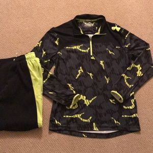 Under Armour quarter-zip and Sweatpants