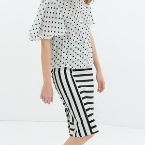Zara Trafaluc Black/White White Striped MED
