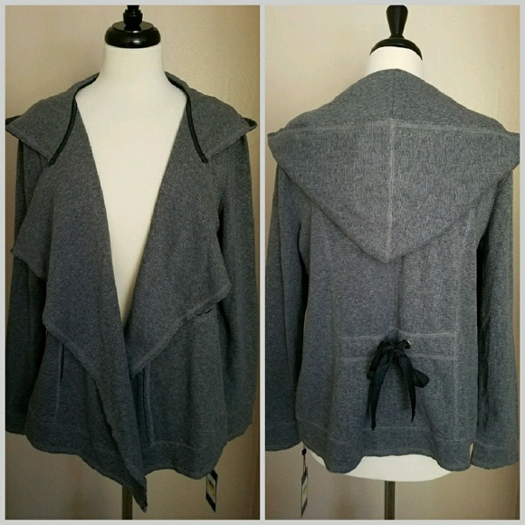 🇺🇸 TOMMY HILFIGER DRAPED HOODED CARDIGAN - Picture 3 of 7