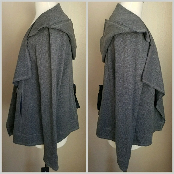 🇺🇸 TOMMY HILFIGER DRAPED HOODED CARDIGAN - Picture 4 of 7