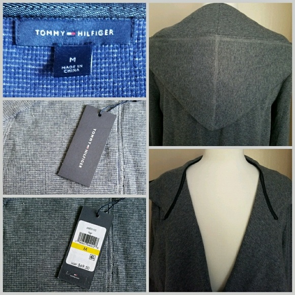 🇺🇸 TOMMY HILFIGER DRAPED HOODED CARDIGAN - Picture 6 of 7