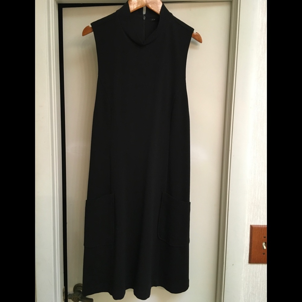 THEORY Ablana Ponti Viscose Black dress Size 10