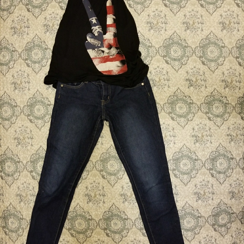 Dark wash, Low-rise skinny Jeans