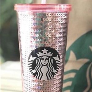 Pink Sequin Starbucks Cup